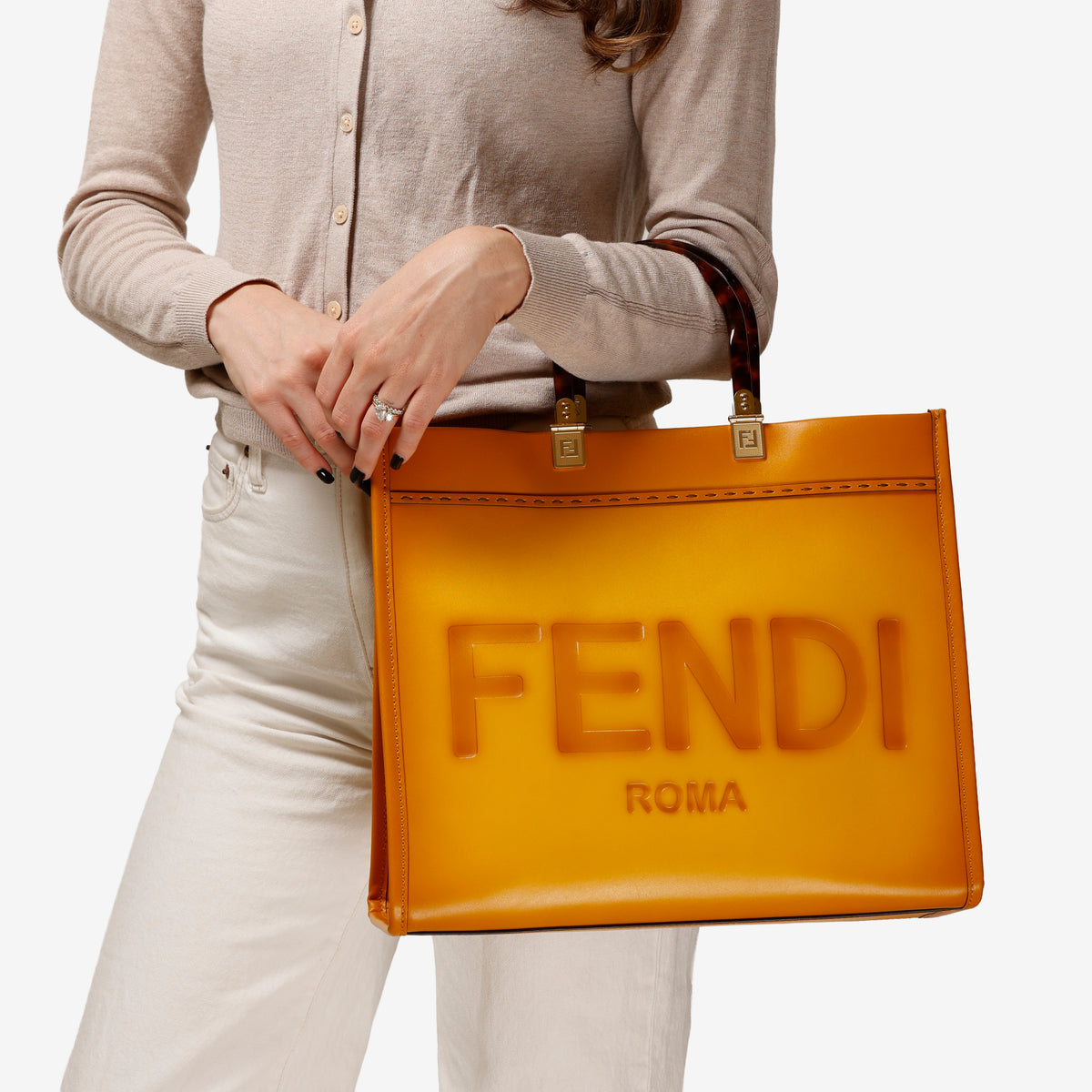Medium Plexiglass Sunshine Tote, Mimosa King Tamponat