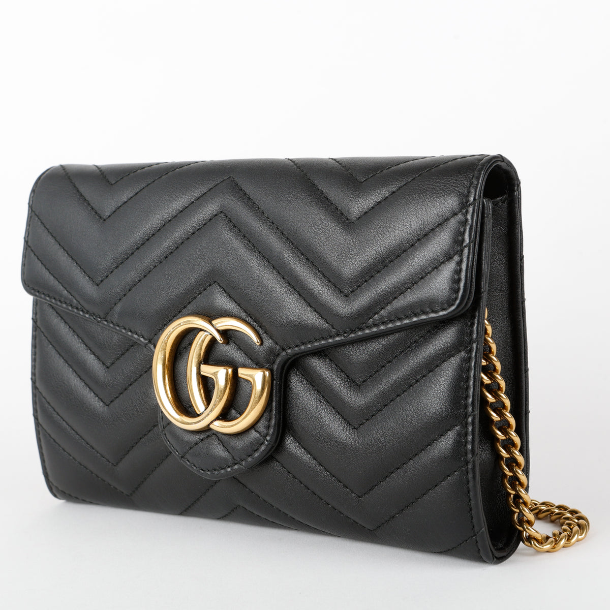 GG Marmont Chain Wallet, Black