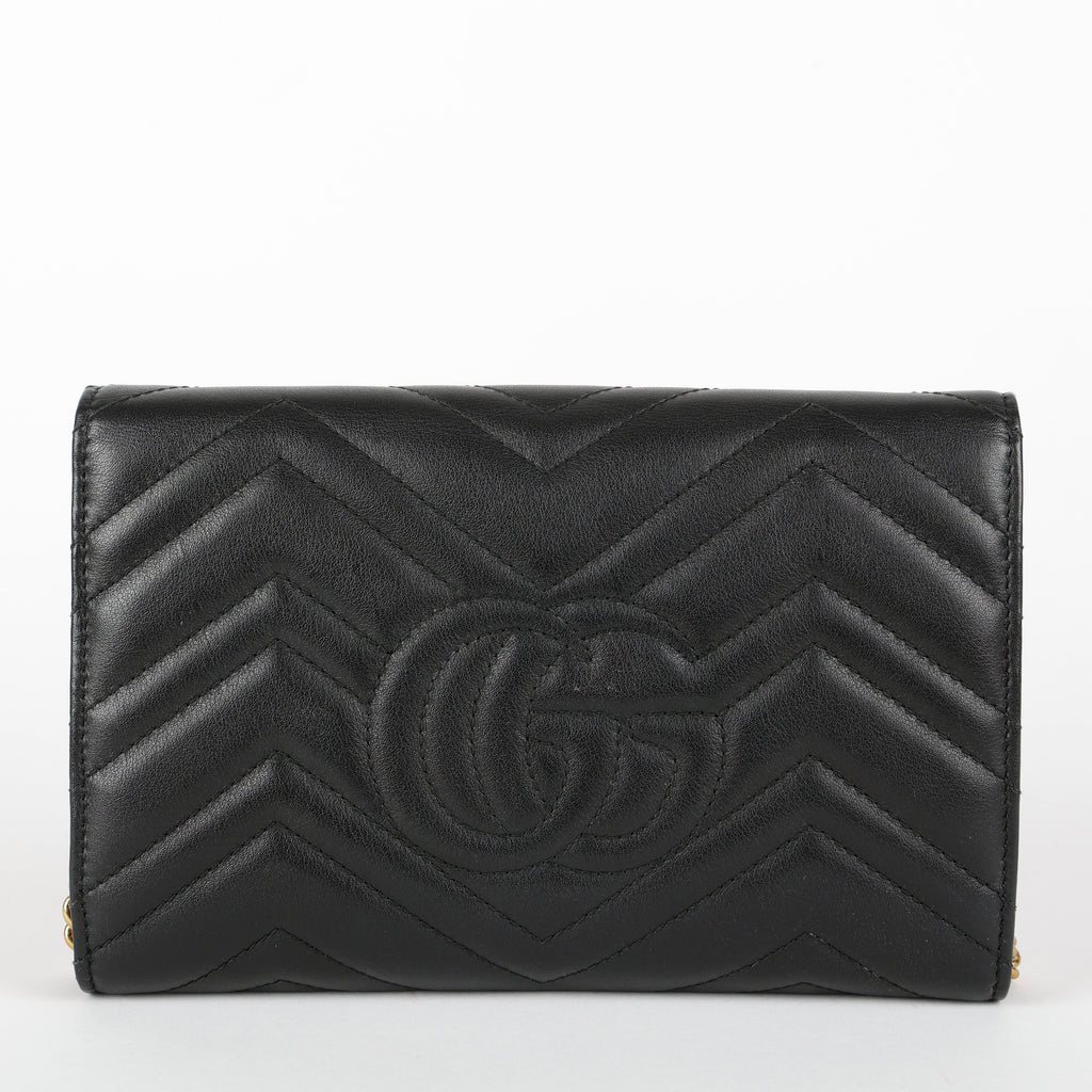 GG Marmont Chain Wallet, Black