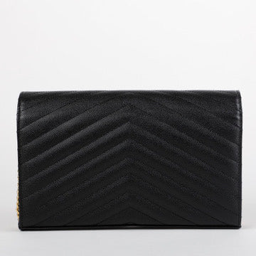 Cassandre Wallet on Chain, Black Grain de Poudre GHW