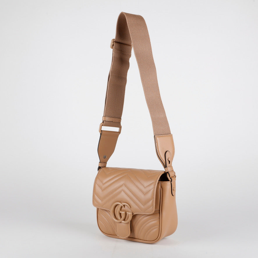 Brown Marmont Shoulder Bag with Chain