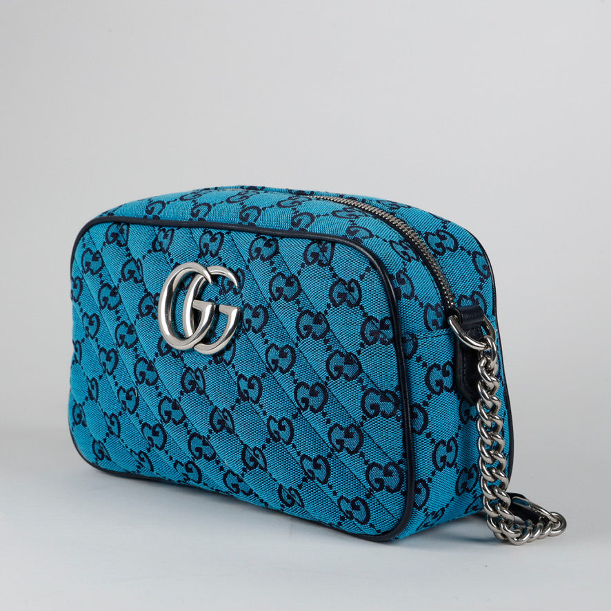 Marmont Crossbody Camera Bag Blue GG