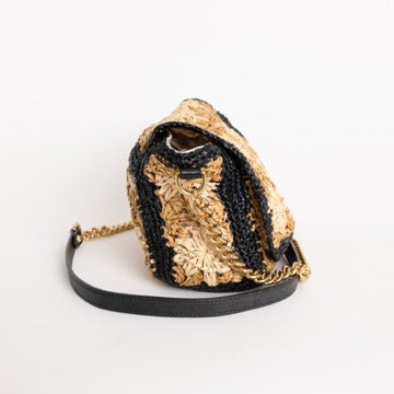 Marmont Flap Bag Woven Raffia