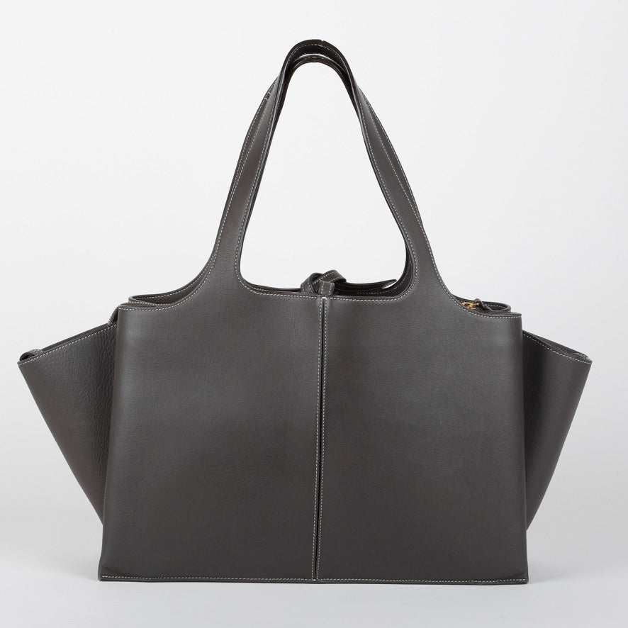 Medium Trifold Bag, Dark Grey