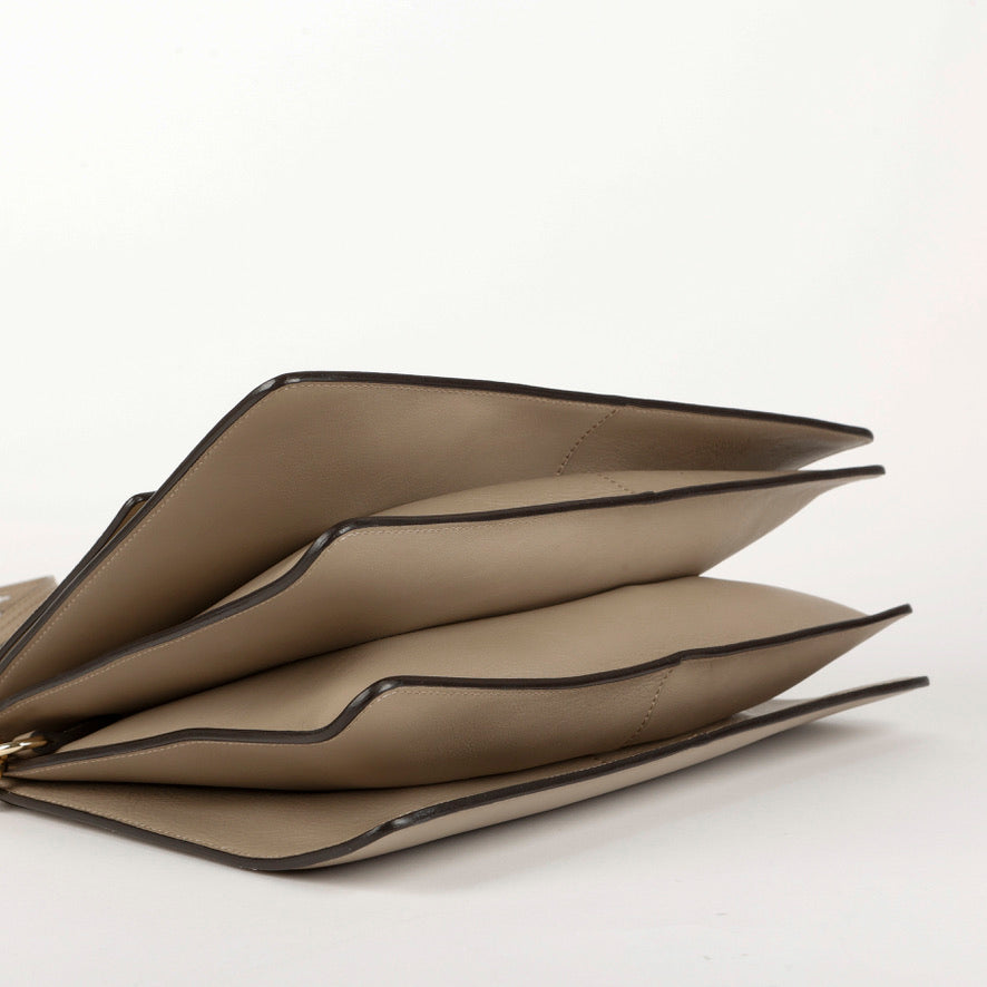 Medium Calfskin Suede Faye Grey