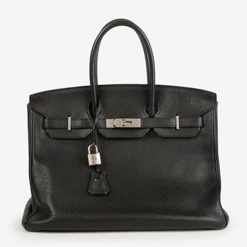 Birkin 35 Black Clemence Palladium Hardware