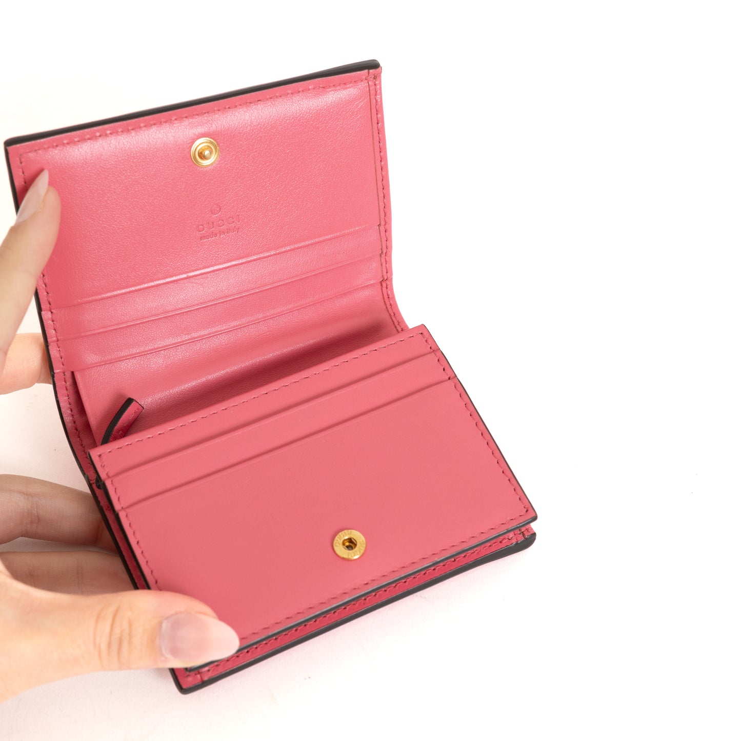 GG Matelasse Card Case Wallet, Rhodamine Pink 7967