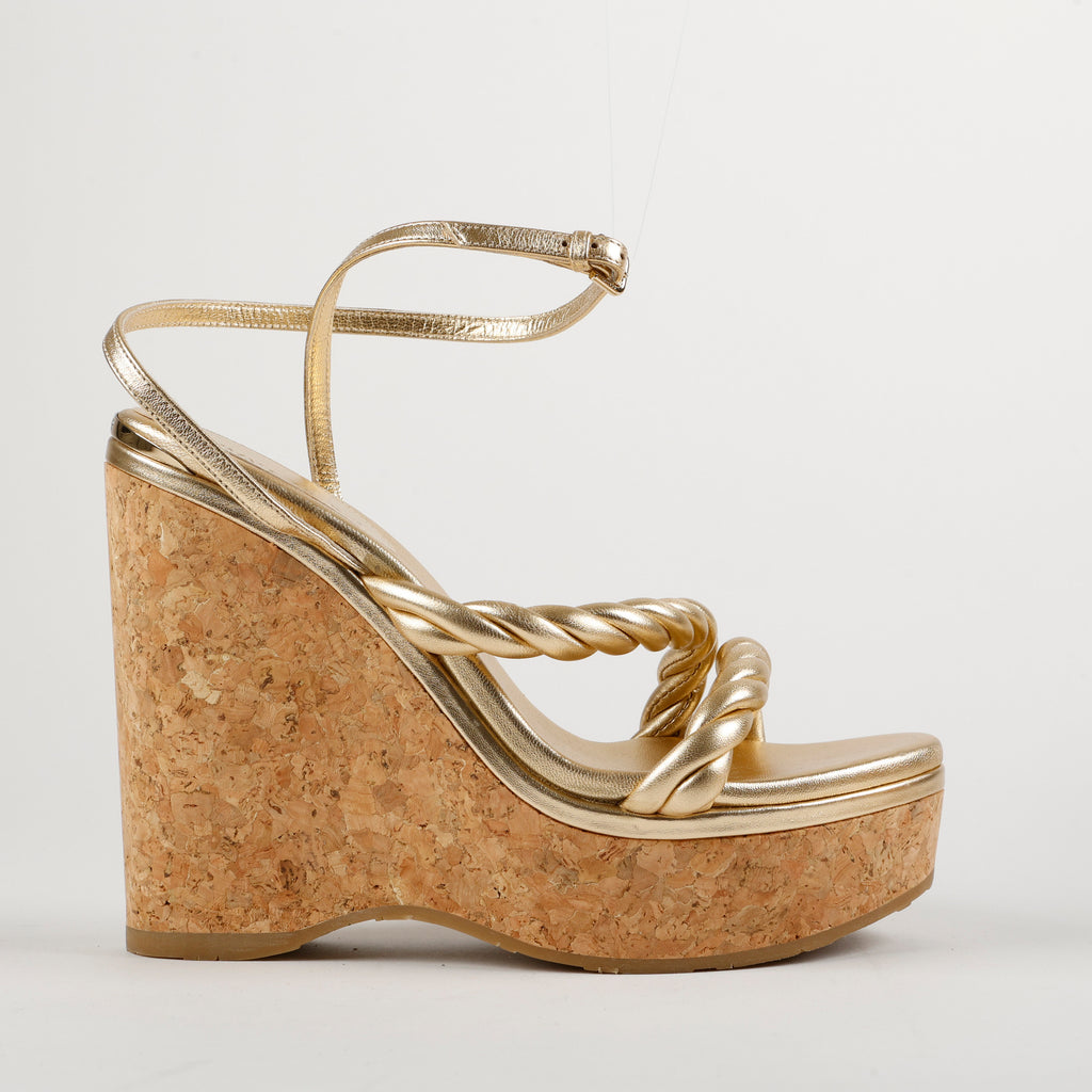 Diosa Wedge, Metallic Gold