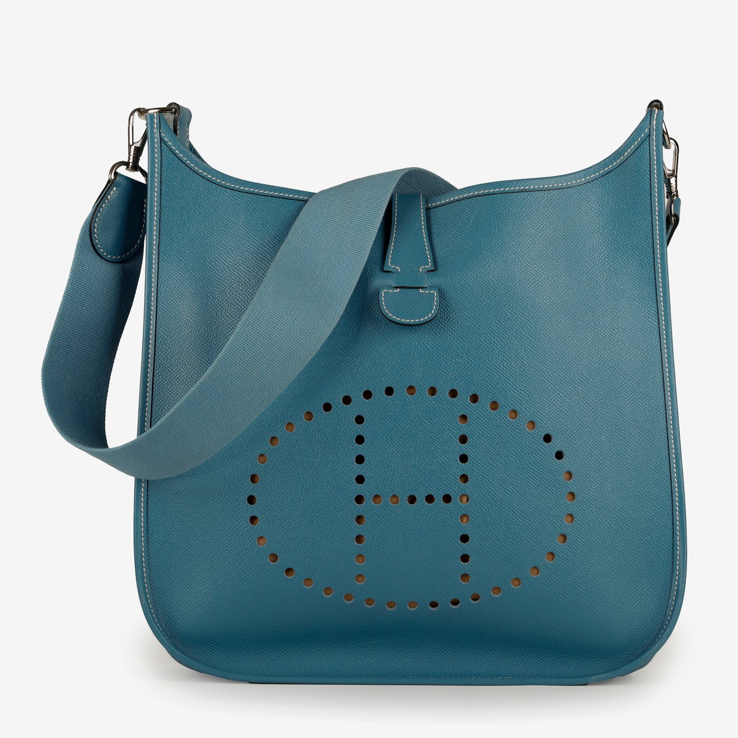 Evelyne PM I, Blue Jean Epsom Palladium Hardware
