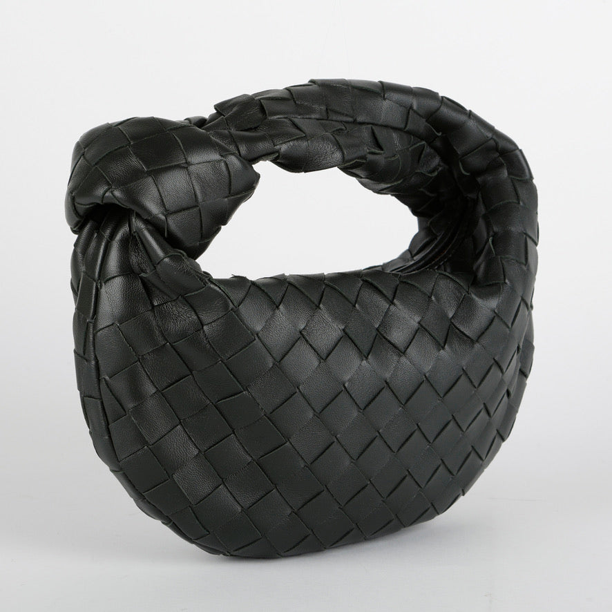 Mini Jodie Nappa Intrecciato Black Lambskin