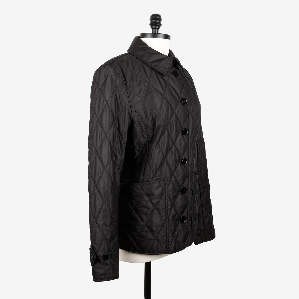 Quilted Barn Jacket, Black Size: L
