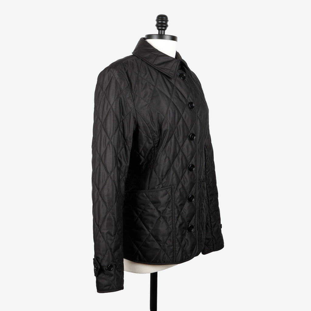 Quilted Barn Jacket, Black Size: L