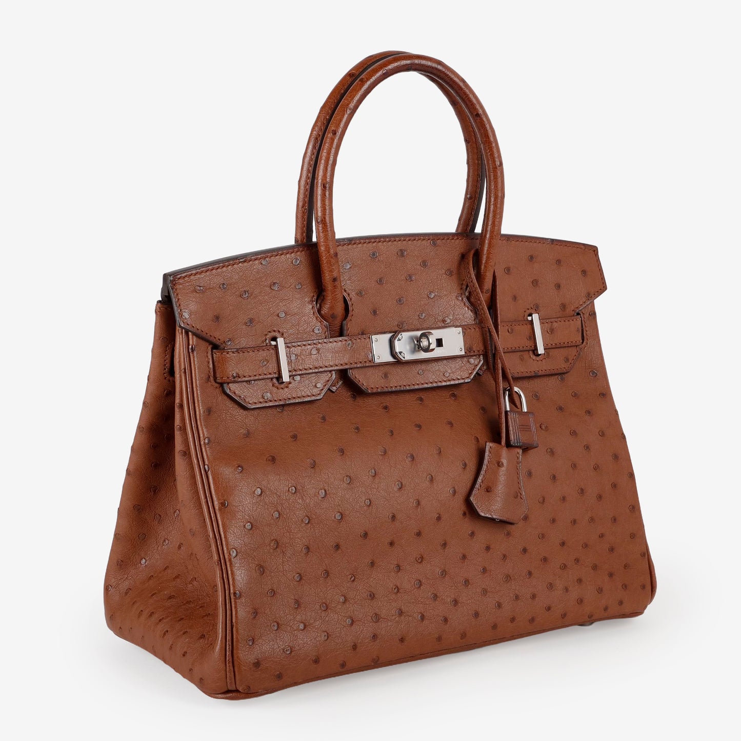 Birkin 30, Brown Ostrich Palladium Hardware