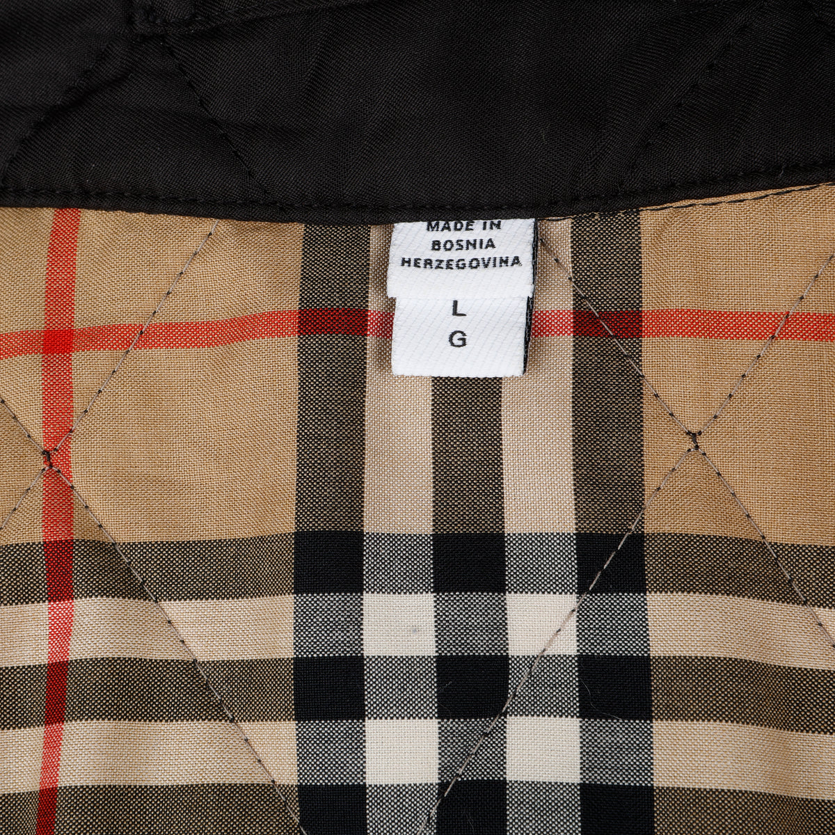 Quilted Barn Jacket, Black Size: L