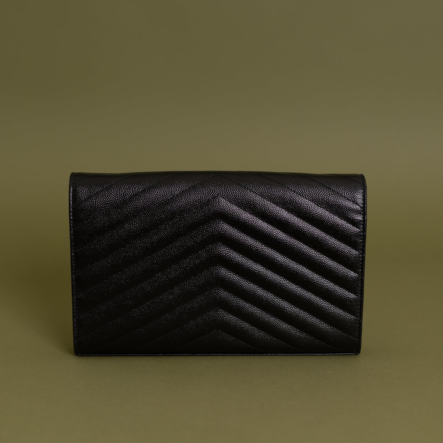 Cassandra Wallet on Chain, Black Grain de Poudre GHW 9400