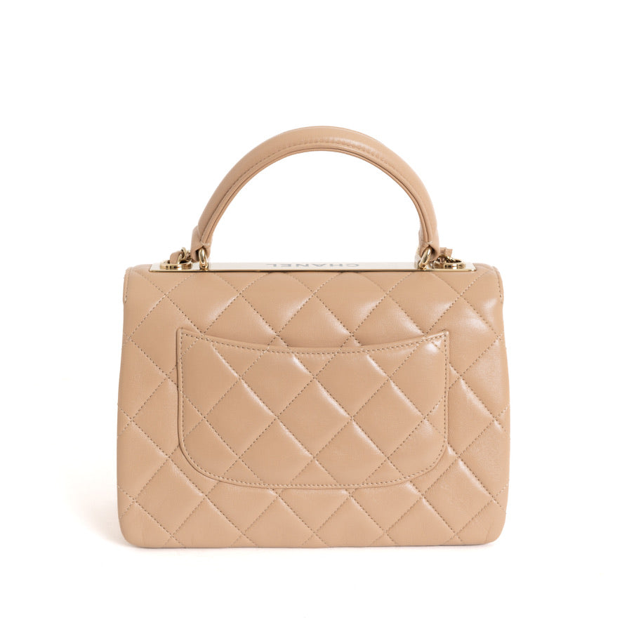 Small Trendy, Beige Lambskin 8070