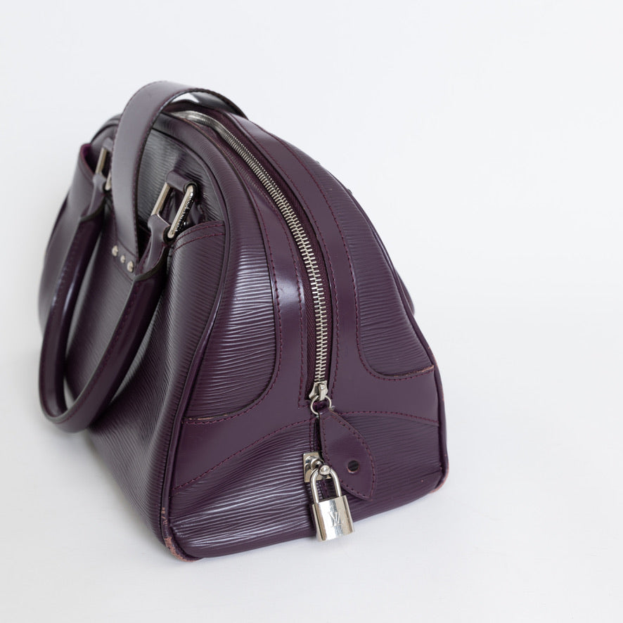 Montaigne Bowing Bag GM, Purple Epi