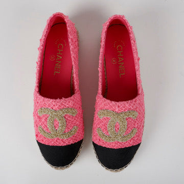 Pink Tweed Espadrilles Size 39
