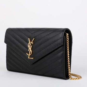 Cassandre Wallet on Chain, Black Grain de Poudre GHW
