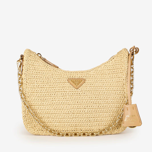 2005 Re-Edition, Small Raffia Crossbody