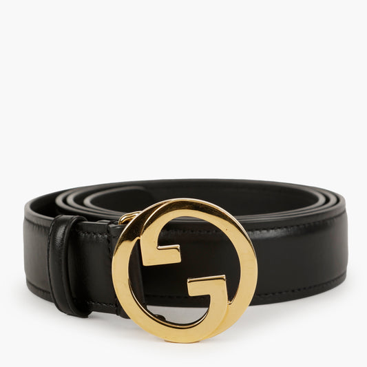 Interlocking G Belt, Black Size 105 (11282)
