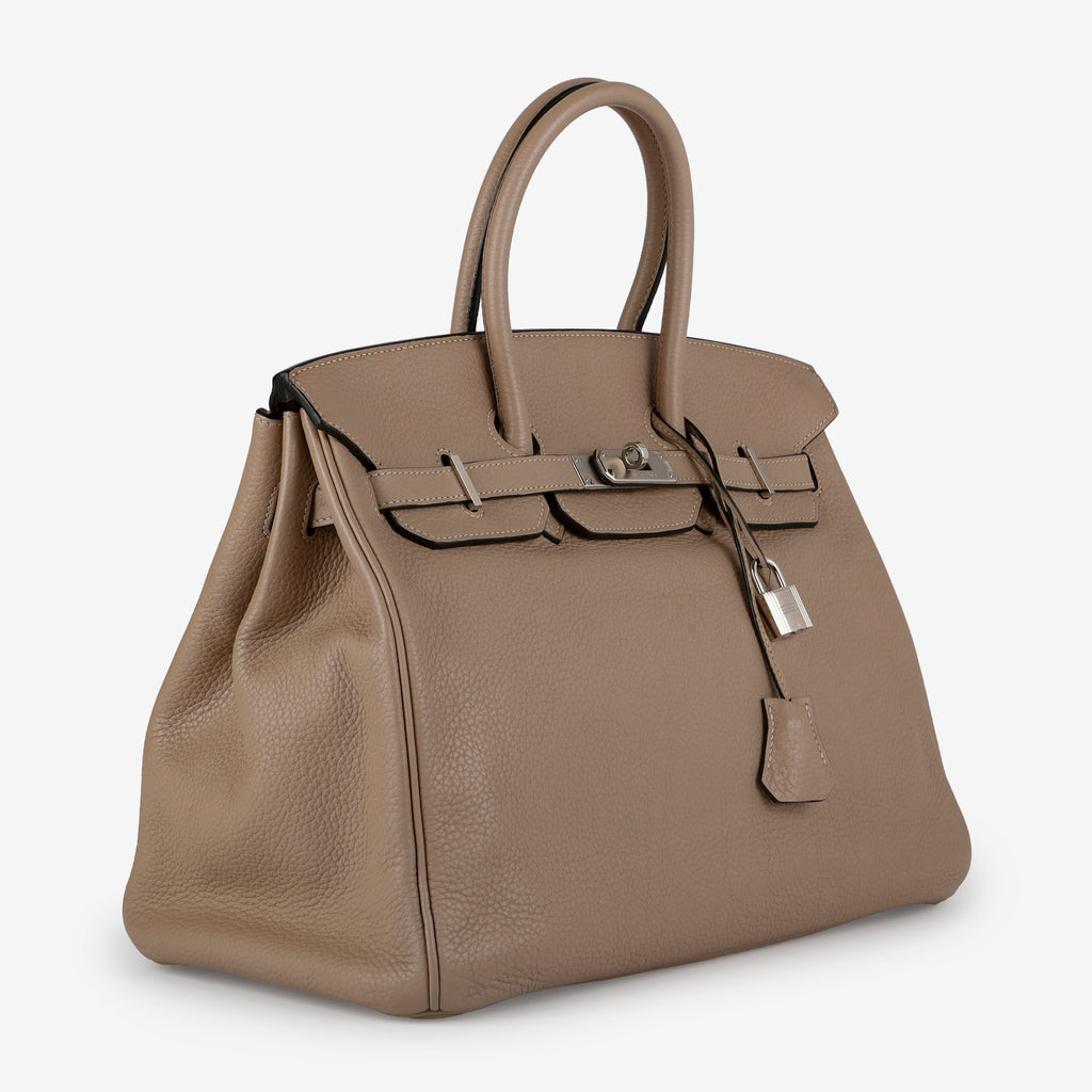 Birkin 35 Gris Tourtelle Clemence PHW