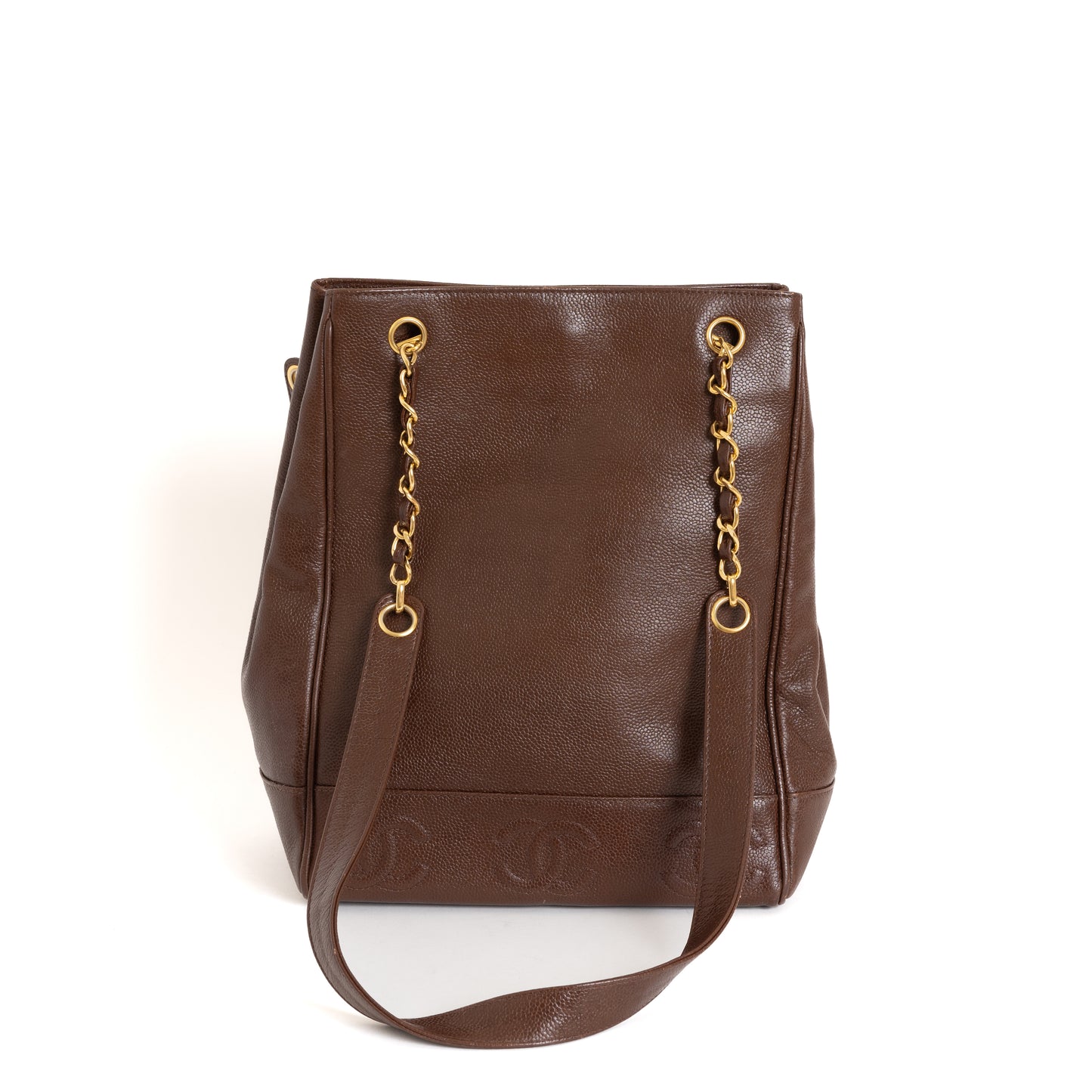 Triple CC Caviar Brown Tote 2848