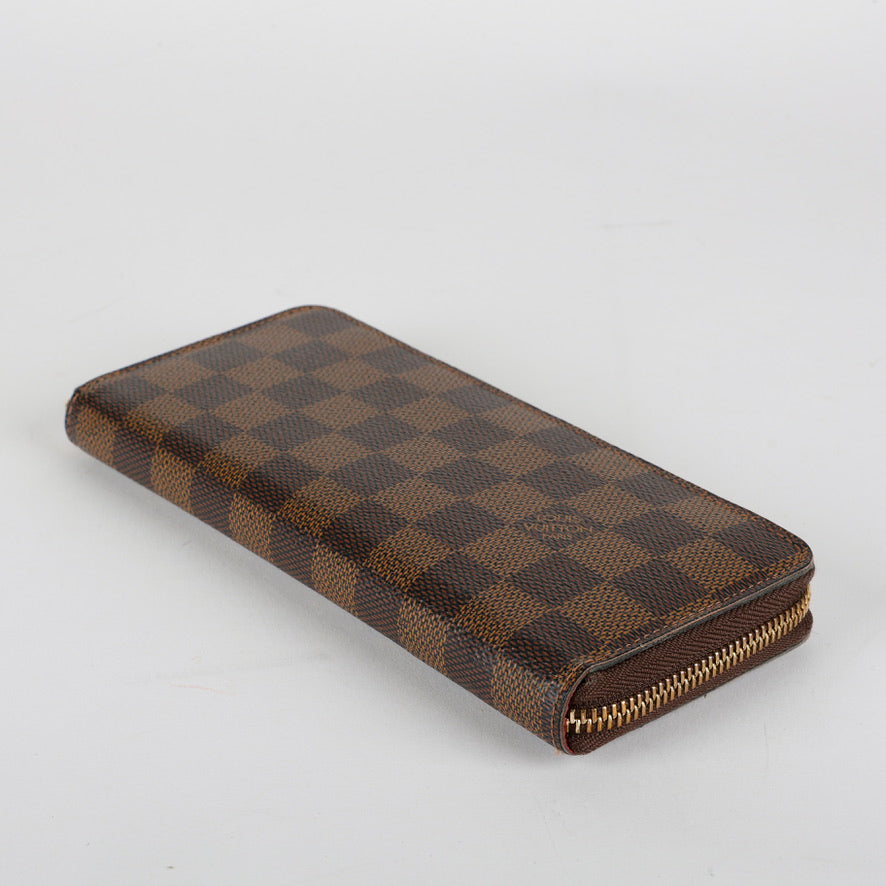 Clemence Wallet, Damier Ebene Red