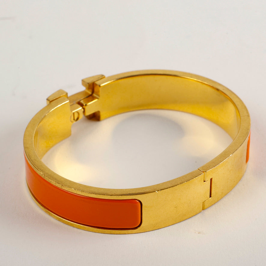 Hermes Clic Clac, Orange and Gold