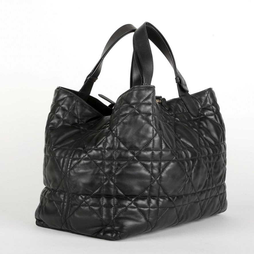 Large Toujours Tote, Black Lambskin