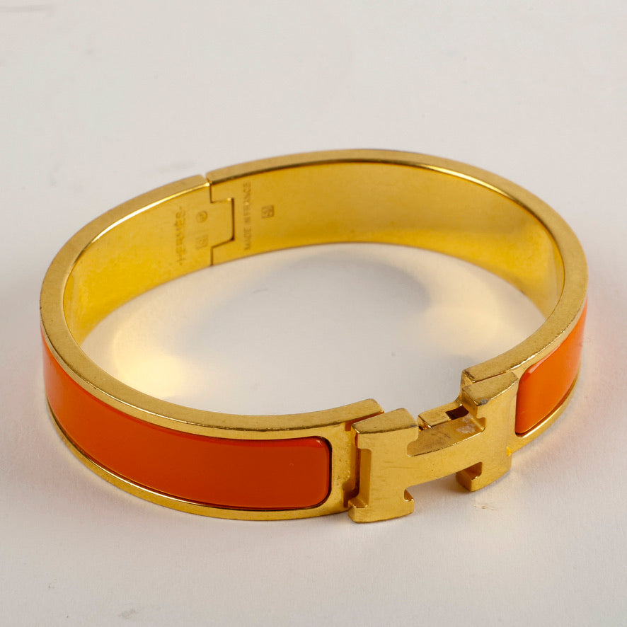 Hermes Clic Clac, Orange and Gold