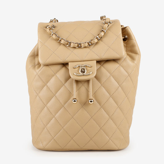 Beige Caviar Timeless Backpack