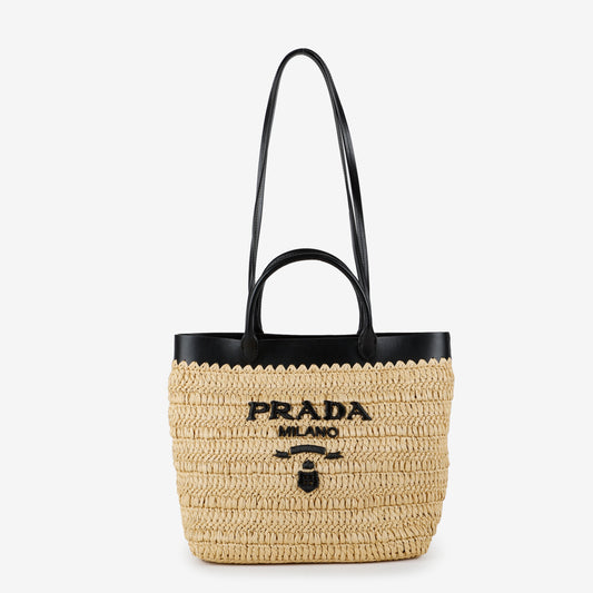 Small Crochet Leather Tote