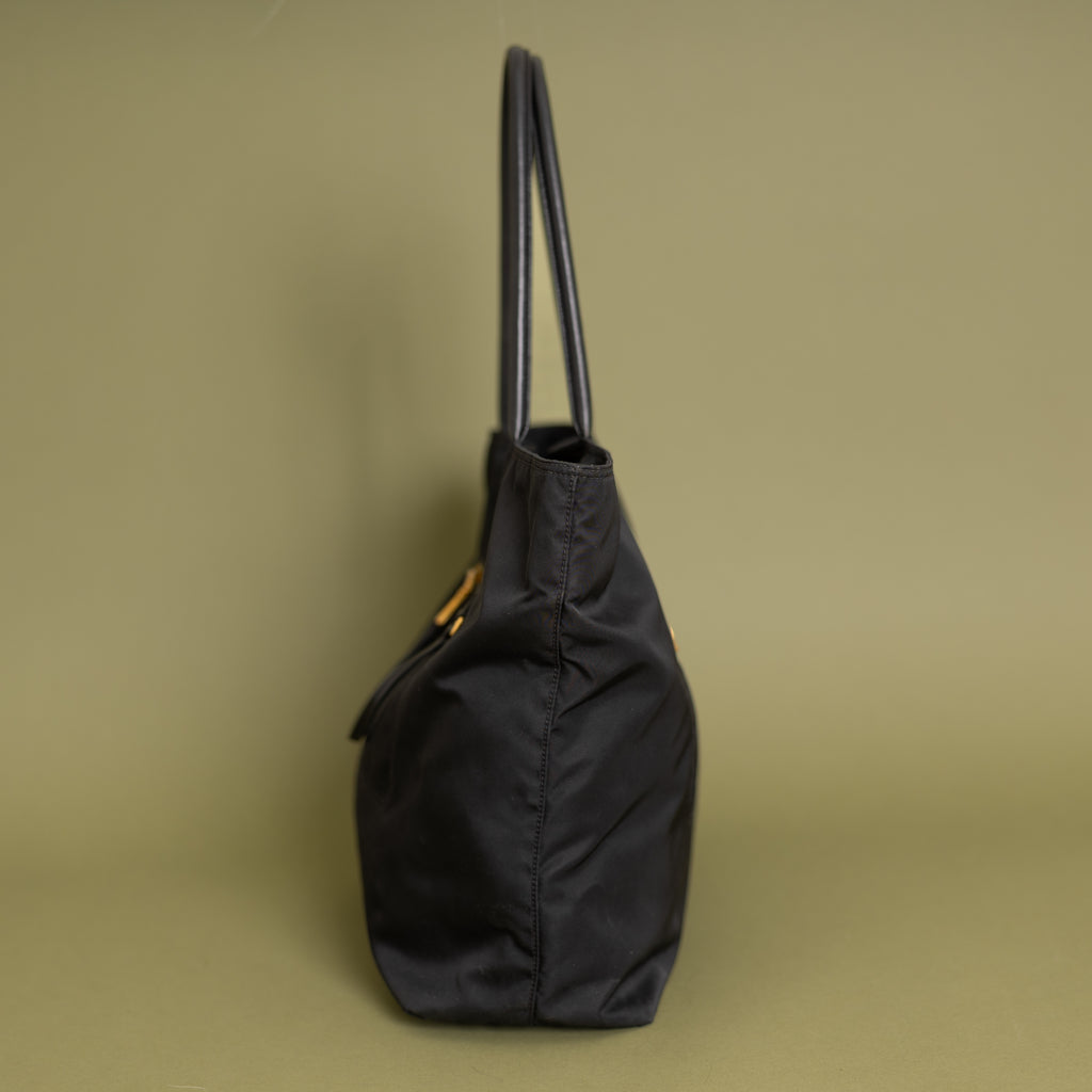 Tessuto Nylon Top Handle, Black 9859