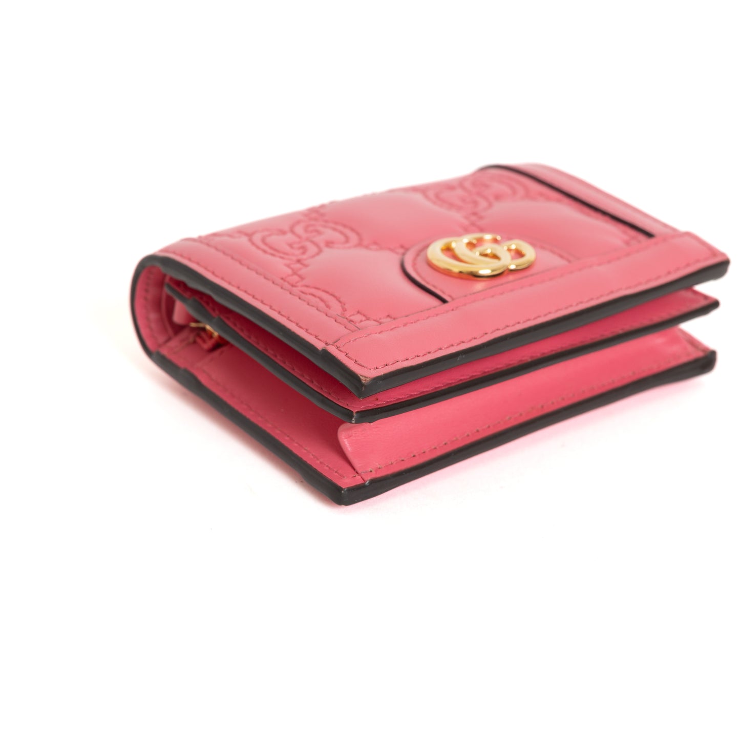 GG Matelasse Card Case Wallet, Rhodamine Pink 7967