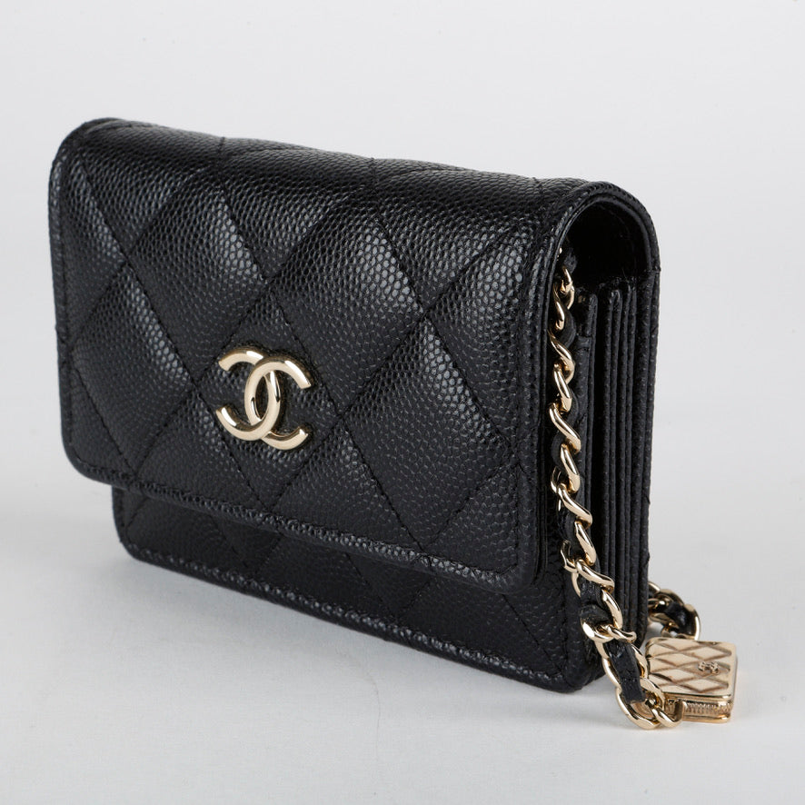 Caviar Charms Card Holder on Chain