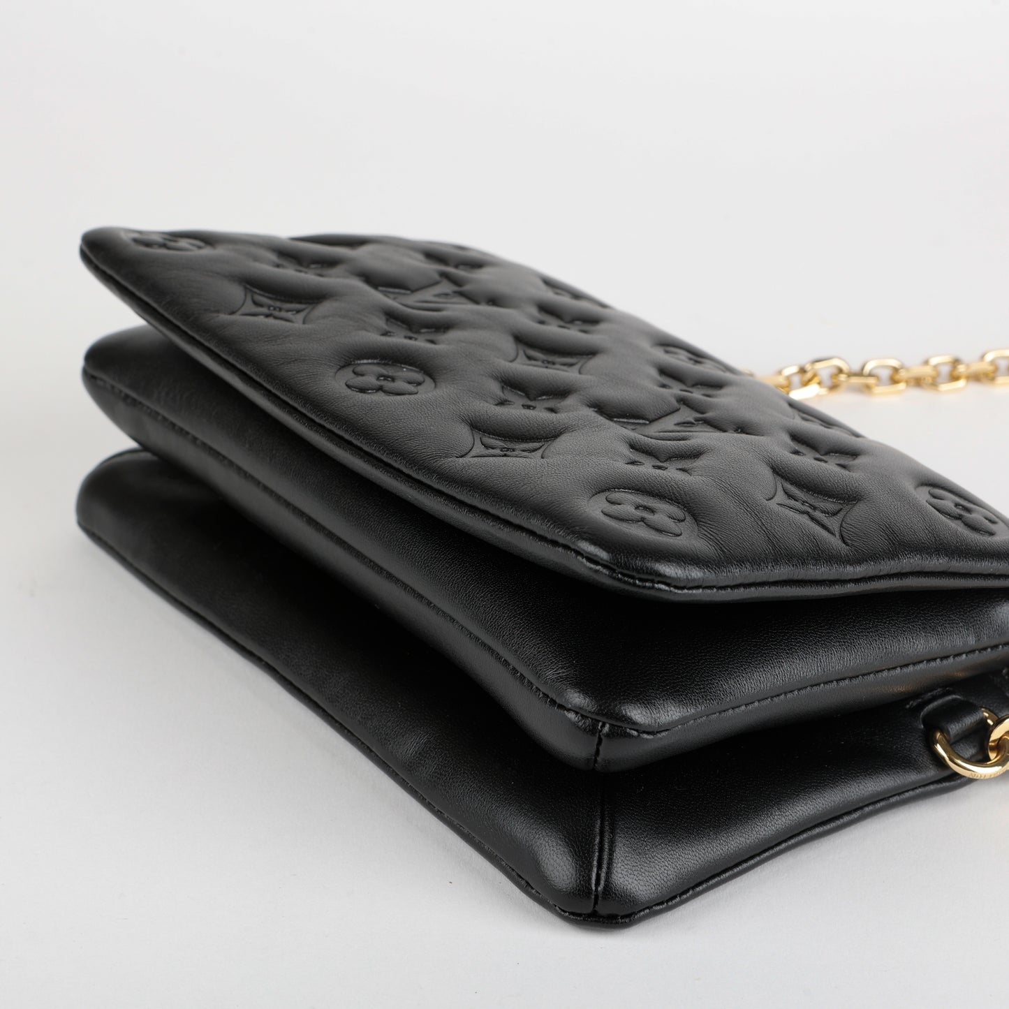 Coussin Pochette, Black Lambskin