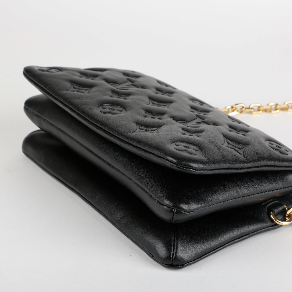 Coussin Pochette, Black Lambskin