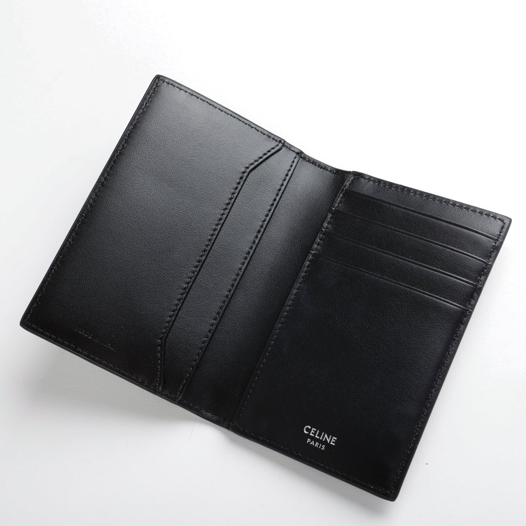Vertical Card Holder Triomphe Canvas Black/White