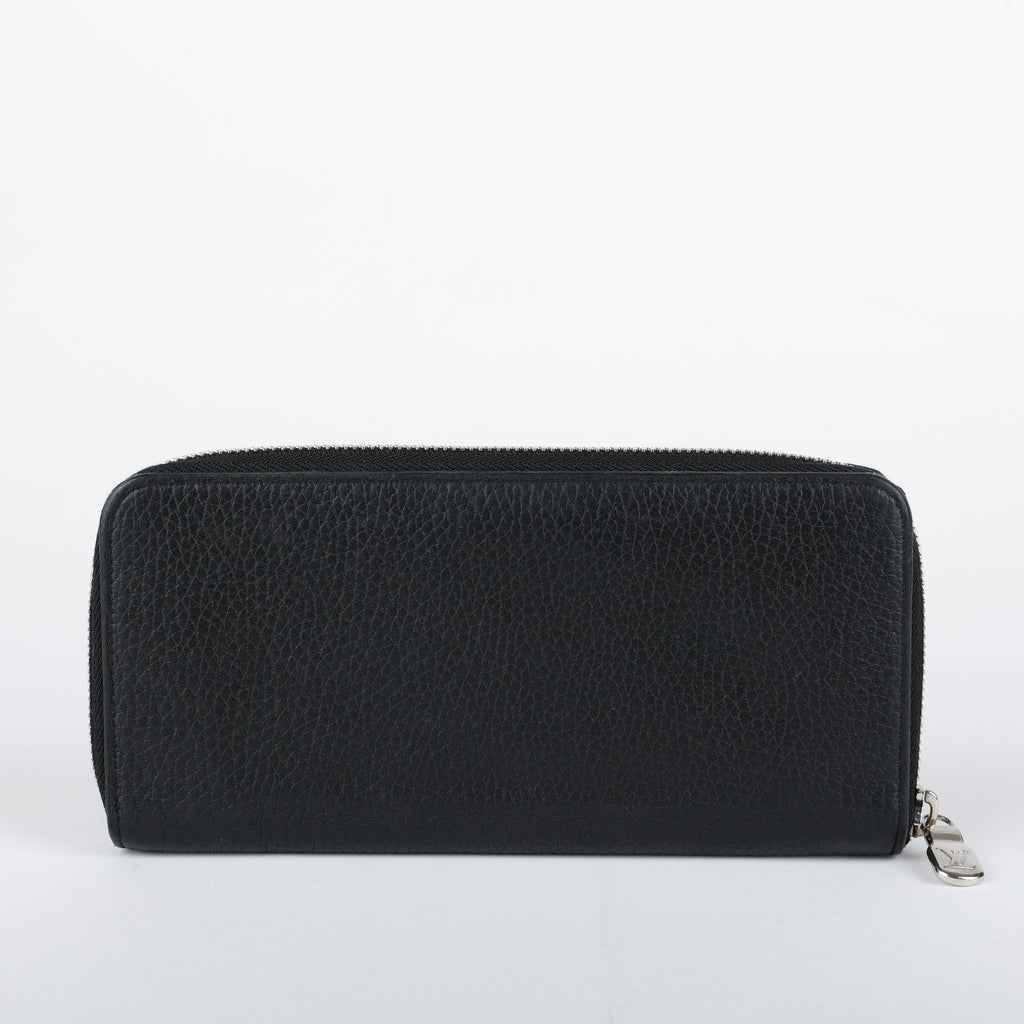 Long Zippy Wallet, Black Leather
