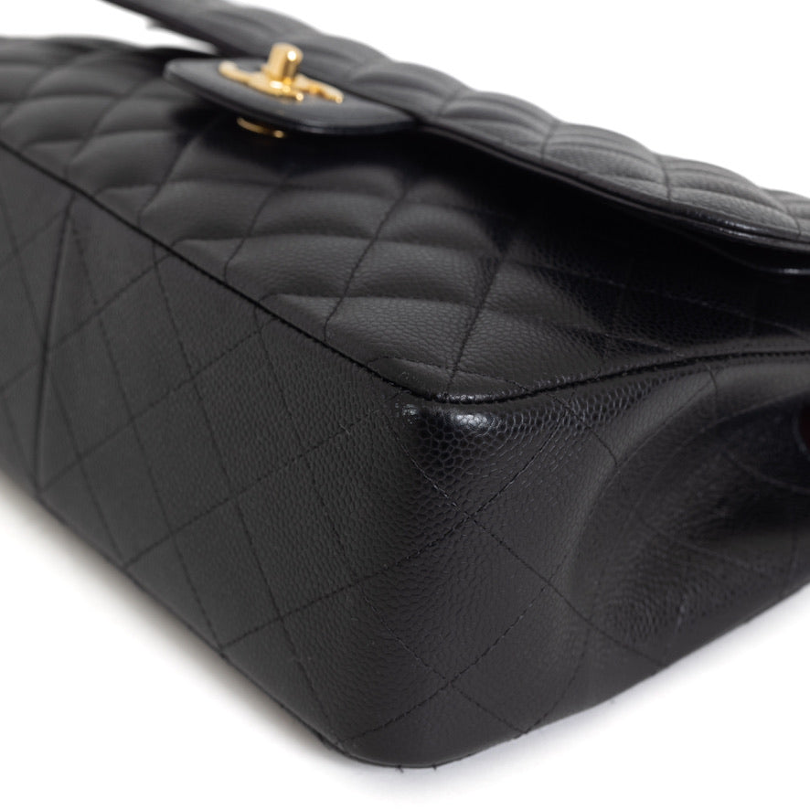 Jumbo Double Flap, Black Caviar 7616