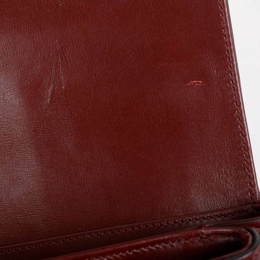 Small Arli Flap Shoulder Bag, Bordeaux