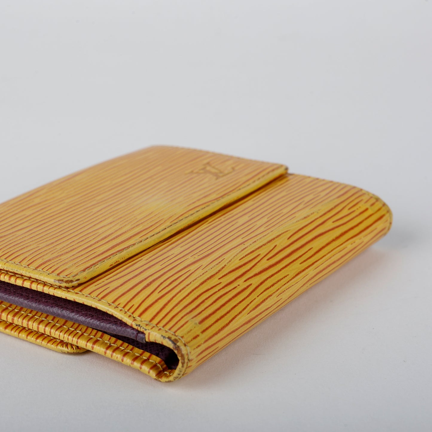 Louise Trifold Wallet, Yellow Epi