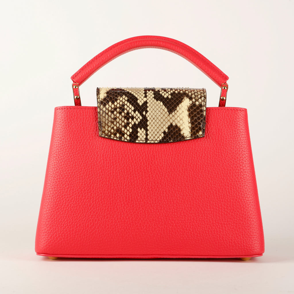 Capucines BB, Pink with Python Handle