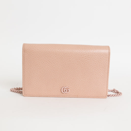 Marmont Mini Wallet on Chain Pink
