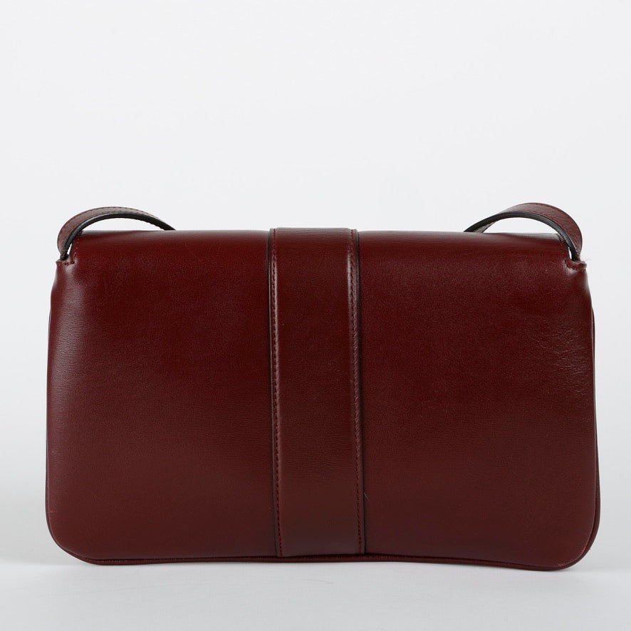 Small Arli Flap Shoulder Bag, Bordeaux