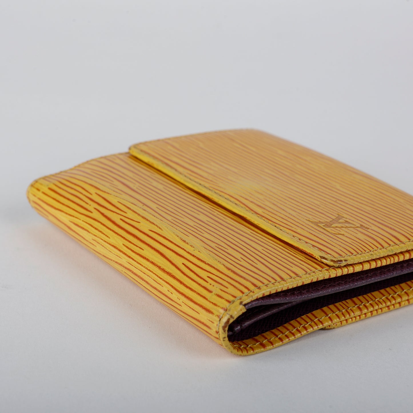 Louise Trifold Wallet, Yellow Epi