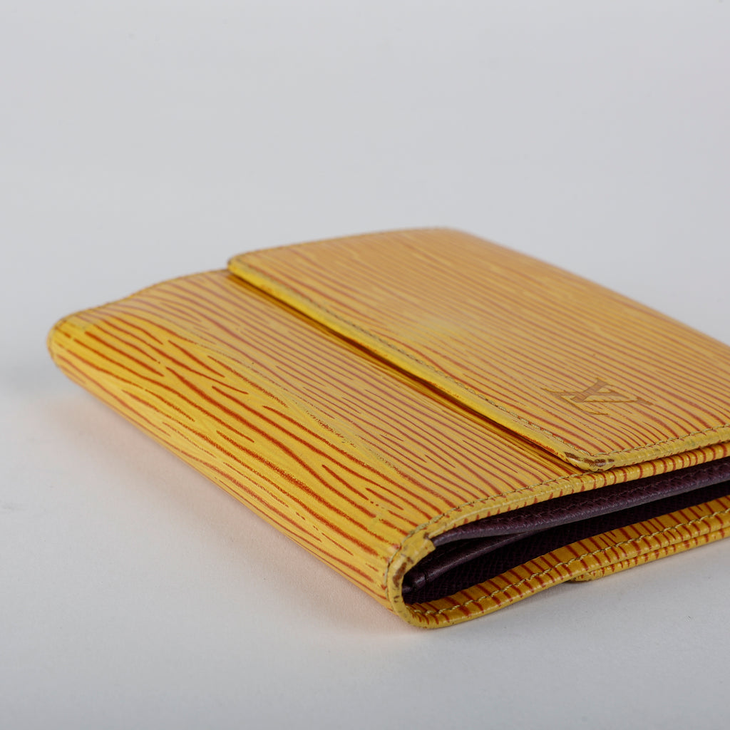 Louise Trifold Wallet, Yellow Epi