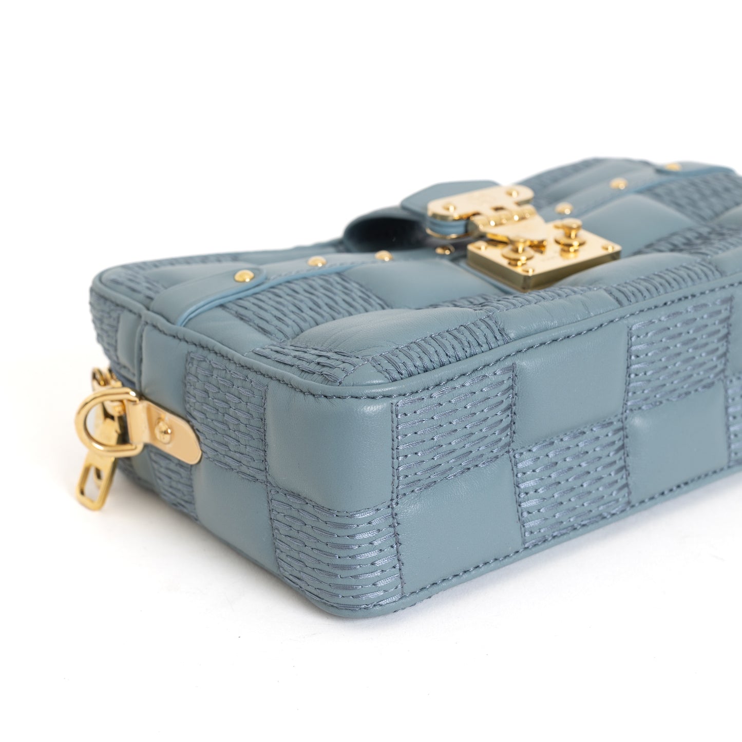 Damier Quilted Troca PM, Blue Lambskin 7708