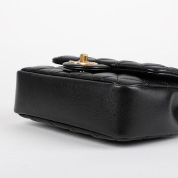Top Handle Seasonal Mini Flap, Black Pearl